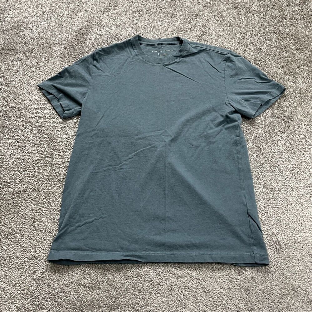 Everlane Basic Crew Neck T-Shirt Unisex XS Blue Short Sleeve Cotton Casual Tee